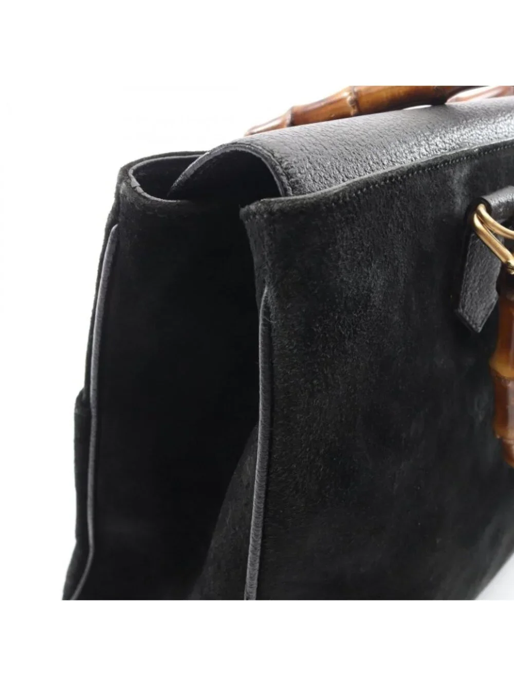 Gucci Bamboo 2-Way 002 125 Black Leather Shoulder
